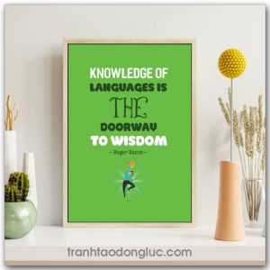 Tranh động lực tiếng Anh: Knowledge of landuages is the doorway to wisdom