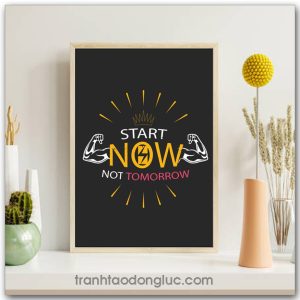 Tranh động lực tiếng Anh: Start Now Not Tomorrow