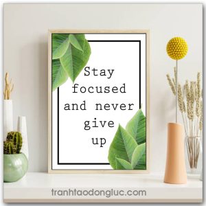 Tranh động lực tiếng Anh: Stay focused and never give up