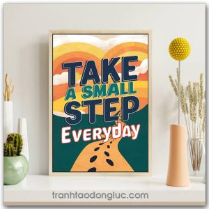 Tranh động lực tiếng Anh: Take a small step everyday